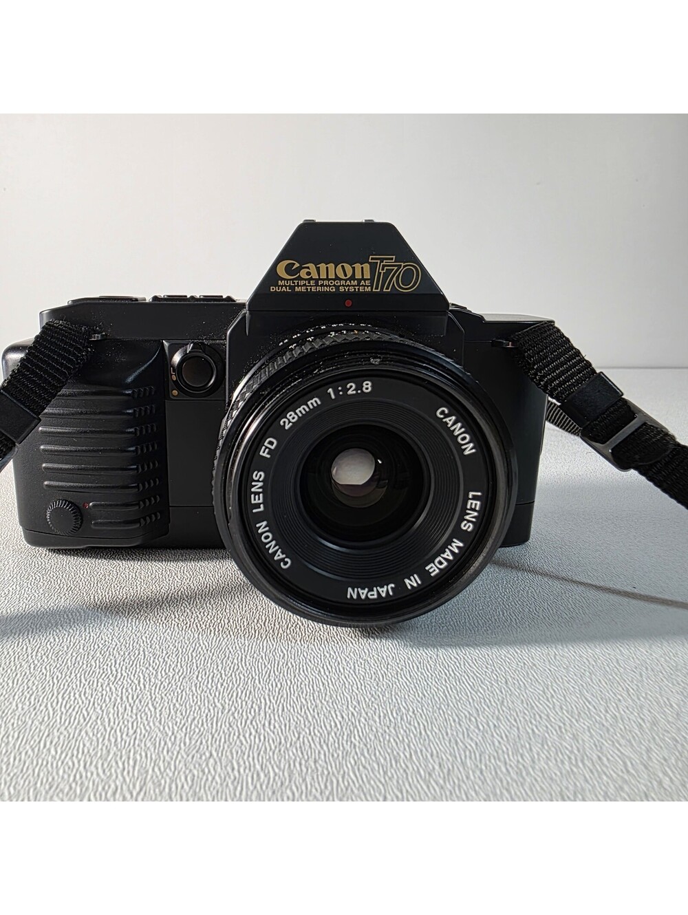Canon T70 35mm SLR Camera with Canon 28mm F/2.8 Lens - Tested and Working